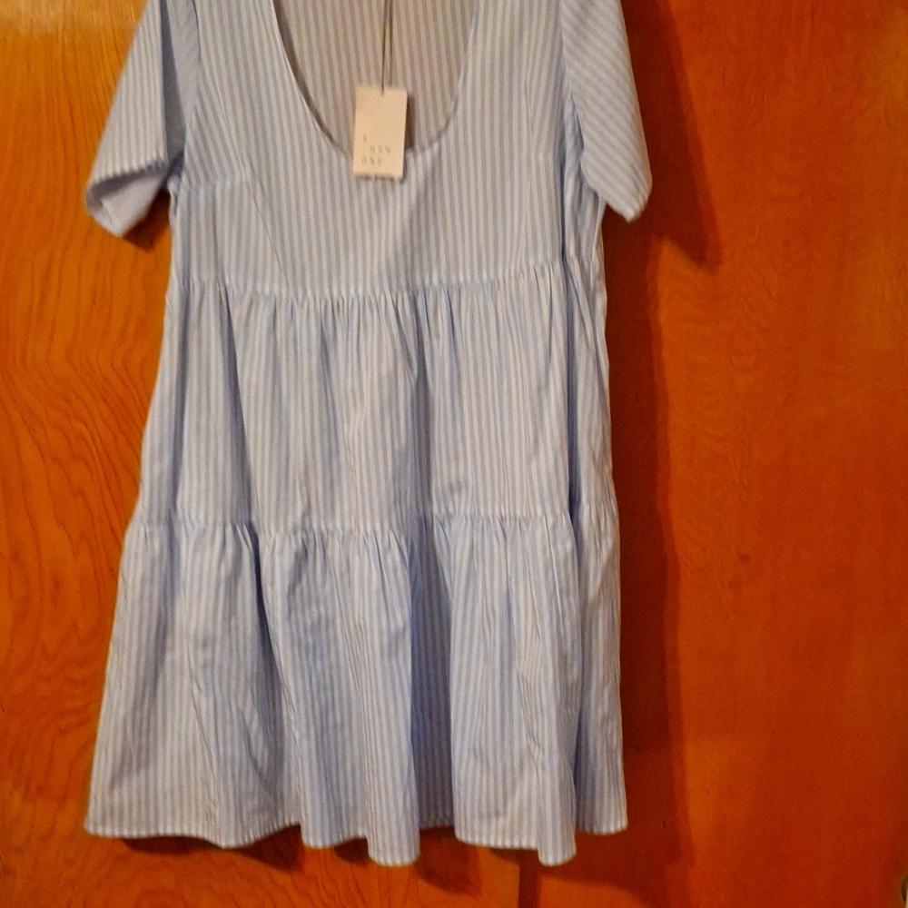 Ladies dress light cotton with linen
